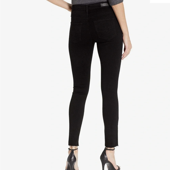 ! adriano goldschmied prima mid rise ankle cigarette jeans in super blac… - Picture 3 of 9